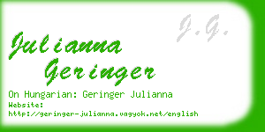 julianna geringer business card